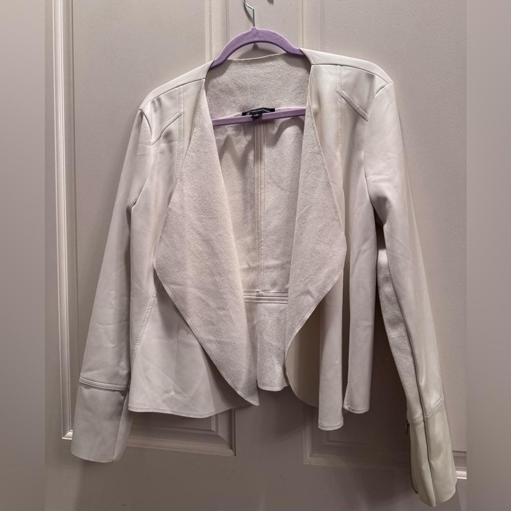 INC International Concepts Off-White Draped Blazer